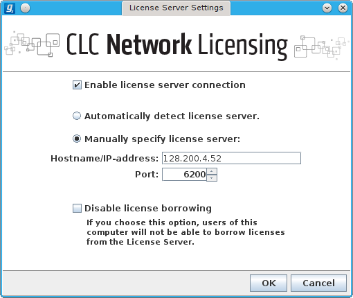 CLC Network Licensing screenshot