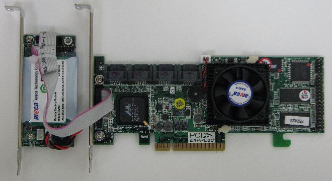 Areca 8port PCI-e controller & battery