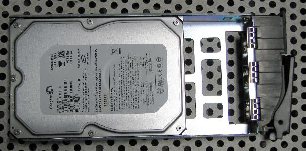 top view of hot swap disk sled